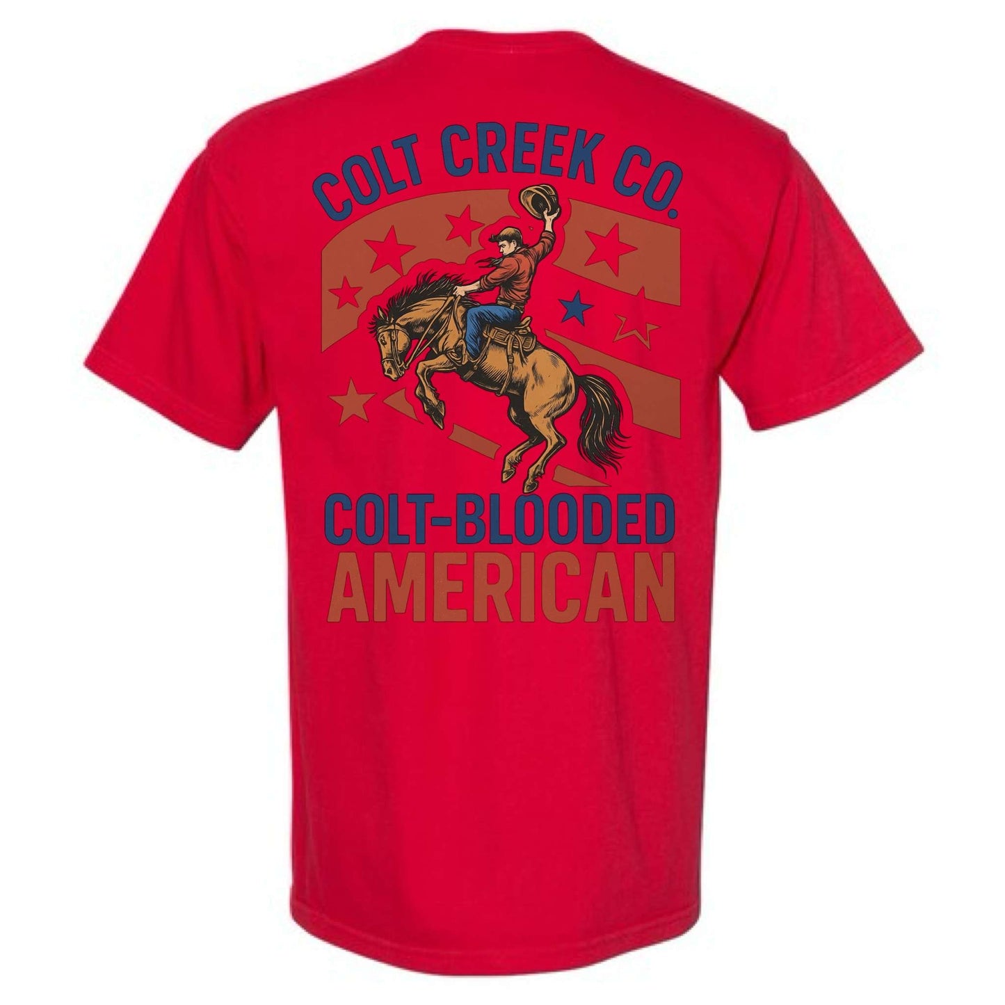 Colt Blooded American Colt Creek Co. Pocket Tee