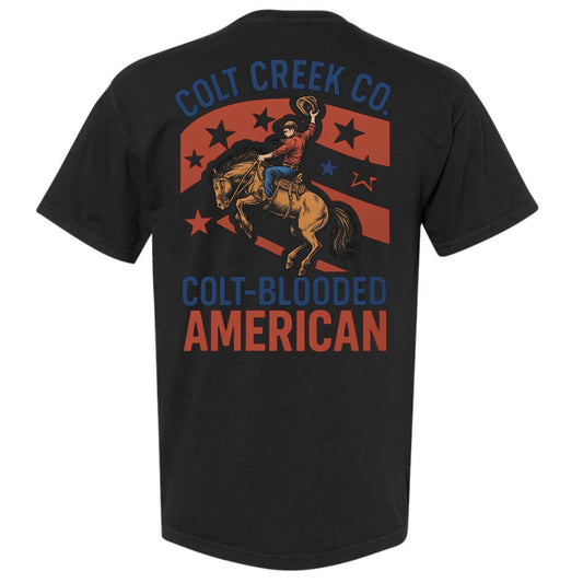 Colt Blooded American Colt Creek Co. Pocket Tee