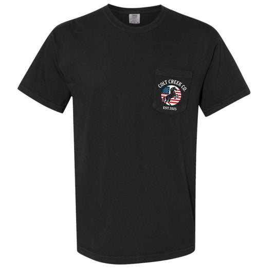 Colt Blooded American Colt Creek Co. Pocket Tee