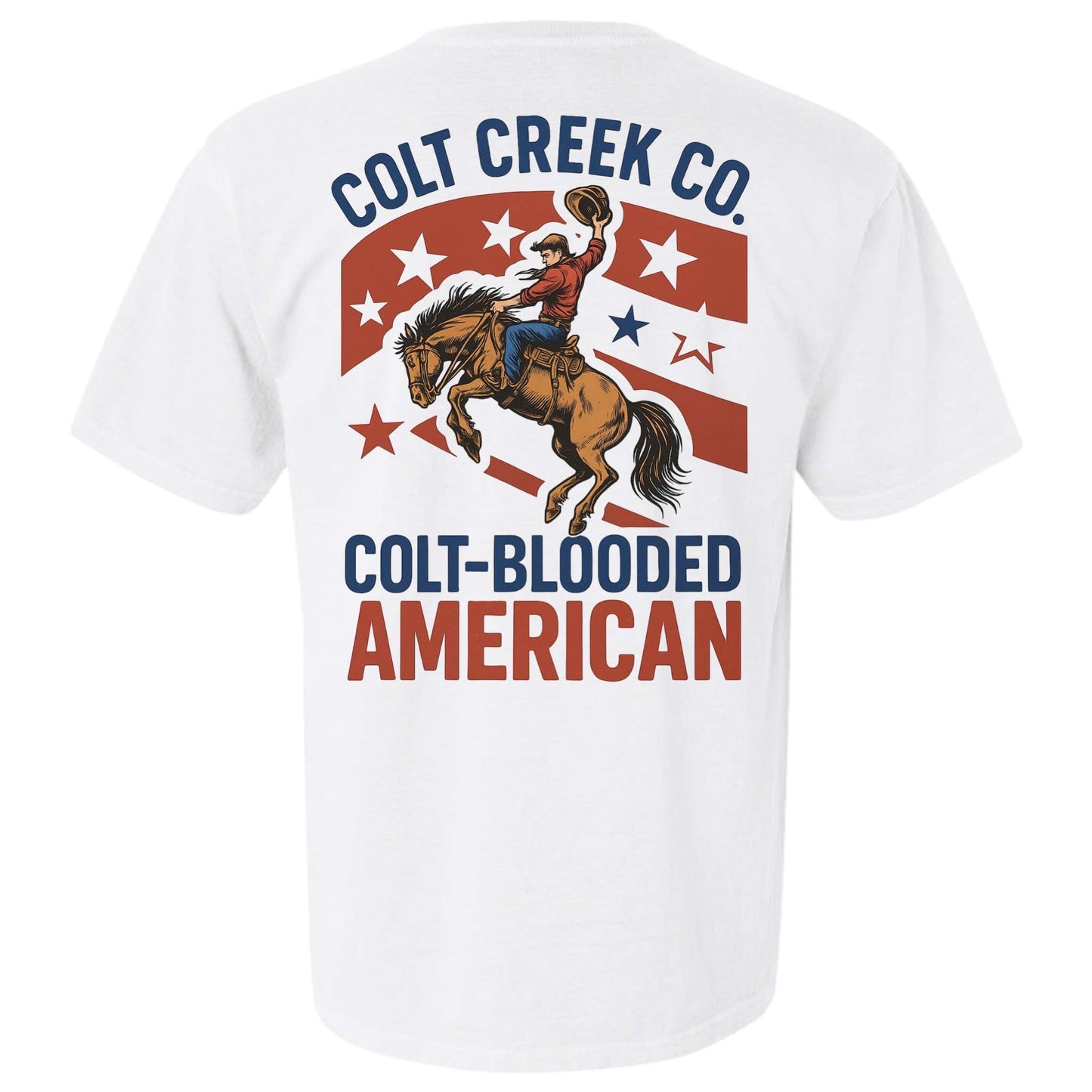 Colt Blooded American Colt Creek Co. Pocket Tee
